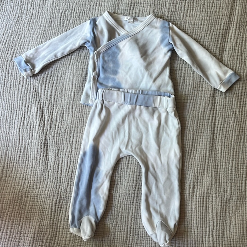 Tie-dye blue noomie set 0-3 months